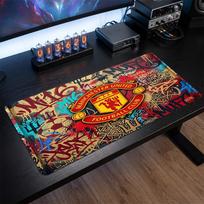 Manchester United Printed Large Mouse Pad, Non Slip Soft Rubber Gaming Desk Mat for Office Laptop Computer Decor 30cmx60cm（11.8x23.6inch）