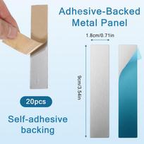 20 Piece Sticky Strong Hold Adhesive Metal Plate Steel Strip for Magnet Mounting Aluminum Steel Vent Cabinet Kitchen Door