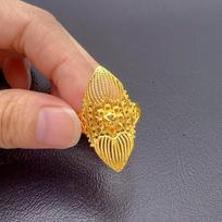 Women's Middle East Dubai 24K Copper Ring African Bridal Jewelry Adjustable Size Ring Niche Ring 2026 Resizable