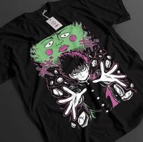 Mob Psycho 100 Shirt Shigeo Kageyama Tshirt Reigen T-Shirt Ritsu Teru Anime Tee XL