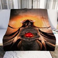 OOverlord Spausduotas pledas Super minkštas flanelas sofai ar lovai Patogus tinginio dienos palydovas 100x150cm