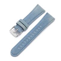 Džinsinis Audinys Nailoninis Laikrodžio Dirželis Drobės Laikrodžio Dirželis 22mm 24mm Universalus Apyrankė Vyrams Moterims Su Sagtimi Išmanusis Laikrodis Minkštas Dirželis 24mm šviesiai mėlyna spalva