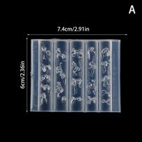Bowknot Silicone Nail Art Molds 3D Multiple Shapes Ribbon Lace Bows Mould