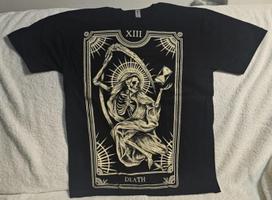 DEATH NUMBER THIRTEEN 13 TAROT CARD SKELETON GRIM REAPER T-shirt Tops Tees Unisex 3XL
