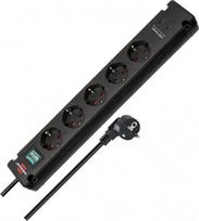 Bremounta 5-Way Power Strip with 2× USB-C, Switch, 3 m Cable black, Brennenstuhl