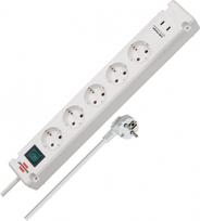 Bremounta 5-Way Power Strip with 2× USB-C, Switch, 3 m Cable white, Brennenstuhl