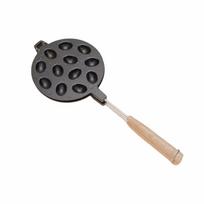 Long Handle Egg Tart Mold 7/12/16 Holes Walnut Cookie Maker Walnut Cookie Mold  Gas Electric Stove 12 Holes Silver