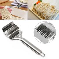 Kitchen Home Docker Cookie Craft Pasta Spaghetti Cooking Maker Dough Cutter Noodle Lattice Roller sidabras