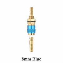 Greitos jungties vandens adapteris, sujungiantis patikimas dujas atsargines dalis 8mm Blue