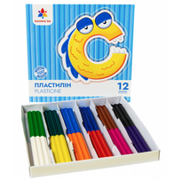 Plastilinas GAMMA, 12 spalvų po 12 g, su peiliuku
