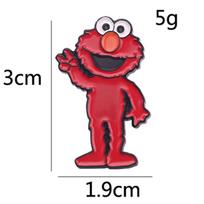 Wish Sesame Street, Elmo, Cookie Monster Cute Colorful Enamel Brooch