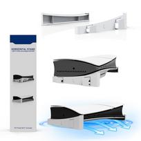Horizontal Stand with Anti-Slip Mads Display Stand Space Saving Side Stand Base for Playstation 5 Slim Disc & Digital Edition balta