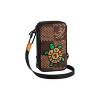 Louis Vuitton X Nigo Collaboration Fashion Portable Classic Checkered Turtle Patch Canvas Shoulder Crossbody Bag Unisex bags Brown N40377 Basic Set (Bag+Dust Bag)