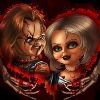 5D DIY Full Round/Square Diamond Cartoon Chucky Painting Kit Collection Mosaic Kits Art Home Decoration Frameless 20x20cm Full Round