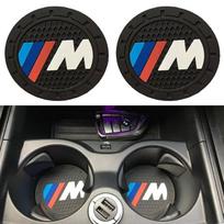 E60 New 2pcs For BMW M3 M5 M6 X1 X3 X5 X6 E34 E39 E36 E60 E90 E46 Cup holder pad Car non-slip water coaster Silicone Mat car ac