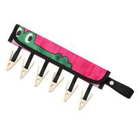 Portable Clothes Hanger Clothes Drying Hanger with 6 Clips Foldable Travel Laundry Organizer for Clothes Drying Rod Wardrobe Storage žalia