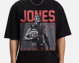 Jon Jones marškinėliai Vintažiniai 90-ųjų Grafinio stiliaus Bones Jones marškinėliai - Amerikietis Prof S