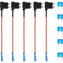 12V Car Fuse Box Holder 5/10Pcs Add-a-Circuit Adapter APM Tap Mini Blade Micro Auto Motri Insurance ATM Adapter Universal