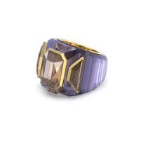 Swarovski Chroma Mados Tendencija Asmenybė Lydinio Žiedas Moteriškas Violetinis Violetinis 52 auksas