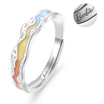 Barbie ring [s925 silver | Glowing] Rainbow 925 silver pair of rings after the rain. Luminous flashing dopamine brilliant rainbow. Love Ba2506096 sidabras
