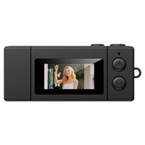 Retro Small Video Recorder Camcorder Support Memory Card Mini Keychain Camera for Beginners Teens and Adults Travel Vlog juoda