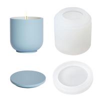 Nicole Handmade Column Candle Jar Holder Molds Concrete Cement Candle Vessel Silicone Resin Mould 9.2*9.2*9.2 cm balta