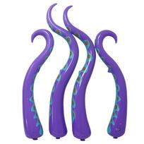 4pcs Halloween Inflatable Lighted Giant Octopus Tentacle Broke Out from Window Blow up Decor for Halloween Window Decoration violetinė