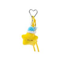 Cute Soft Star Keychain Heart Keychain Stuffed Star Pendant Versatile Keyring Chirping Star Pendant Backpack Decor