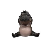 Resin Pose Yoga Hippo Statue Yoga Pose Figurine Hippo Collectible Figurines  Yoga Studio Gym Gift StyleD