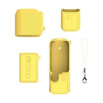 Fashionable Silicone Case Skin For Pocket 4 Camera Cover Vertical Stand And Wrist Strap NonSlip Grip Protectors