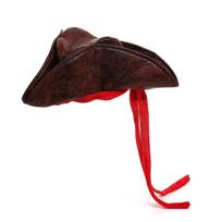 Holiday Party Pirate Cowboy Hat Adult Brown Vintage Tricorn Hat  Roleplay Accessories ruda