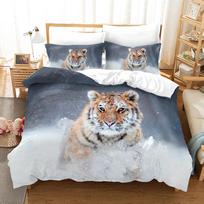 Antklodžių užvalkalų rinkinys Tiger 3D Lake Rainbow patalynės komplektas spausdintas laukinis gyvūnas, labai didelis dydis, skirtas berniukui mergaitei, poliesterio užvalkalas 70x133cm 2pcs