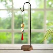 Wind Chime Holder Calligraphy Brush Hanger Drawing Hanging Stand for Tea Room Black S Hook