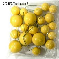 Gold & Silver Macaron Cake Toppers: 20 Foam Balls for Birthday Decorations