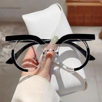 Unisex Owl Frame Anti Blue Light Glasses Fashion Street Shooting Party Decoration Flat Glasses Personalized Style