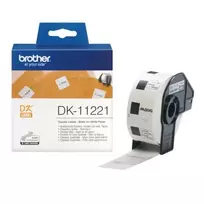Brother DK-11221 (DK11221) Kvadratinės etiketės, juoda ant baltos, 23 mm, 1000 etikečių ritinyje