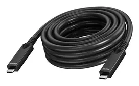 Vision USB-C laidas - 24 kontaktų USB-C (kištukas) į 24 kontaktų USB-C (kištukas) - USB 3.2 Gen 1 / DisplayPort 2.1 - 3 A - 10,0 m - aktyvus optinis kabelis (AOC), USB Power Delivery (60W), palaiko 4K 60 Hz