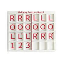 Mahjong Solo Practice Board Beginner Mahjong Training Tool American Mahjong Strategy Aid Lightweight Portable Players Practice Board raudona