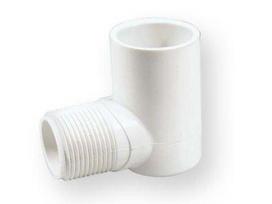 Alkūnė 410-005, PVC-U, 1/2"x90°, išor. srieg./klij. vidus