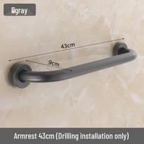 Gunmetal Grey Stainless Steel Anti-Slip Corner Grab Bar for Elderly