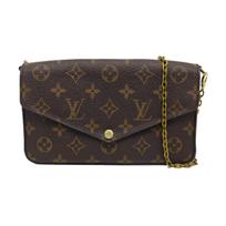 [Naudotas] Felicie Pochette Classic Monogram dengtas drobės ir odos trijų viename grandinėlės rankinė - Geros būklės #F0Q87B ONE SIZE