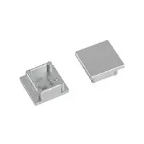 Brumberg 53039260 Galinių dangtelių rinkinys QUALITYFLEX LED profiliams, sidabrinis, plastikinis