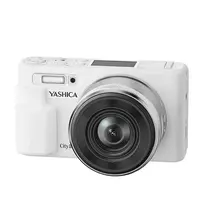 Skaitmeninis kompaktiškas fotoaparatas Yashica City 200 su 10x optiniu priartinimu, baltas