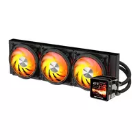 DARKFLASH DE360 Black All-in-One Liquid CPU Cooler, 360mm Radiator, 3x 120mm PWM Fans, White LED Pump