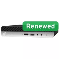 HP Renewed Grade B ProDesk 600 G4 DM Intel Core i3-8100T 8GB 128GB NVMe SSD Intel UHD Graphics 630 Windows 11 Home Desktop Mini