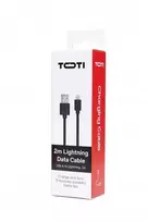 SEEK TOTI USB-A į Lightning, 2m PVC duomenų kabelis 2A (ne-MFI), juodas