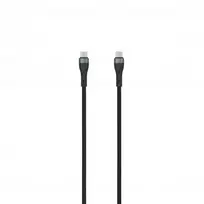 SEEK TOTI USB-C į USB-C pintas laidas 2m 3A juodas