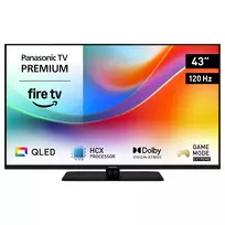 Panasonic TV-43W85B 43 colių 4K QLED Smart TV su Fire TV, 120Hz, HDR10+, Dolby Atmos, Dolby Vision, Alexa Built-in