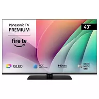 Panasonic TV-43W80AEZC 43 colių (109,2 cm) 4K UHD QLED Fire TV LED televizorius, HDR, Multituner, juodos spalvos