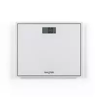 Salter 9207 WHCFEU12 Kompaktiškos stiklinės elektroninės vonios svarstyklės, baltos